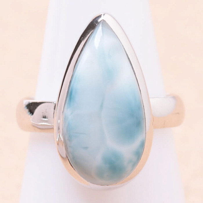 Larimar prsten stříbro Ag 925 LOT319 - 55 mm (US 7,5), 6,3 g