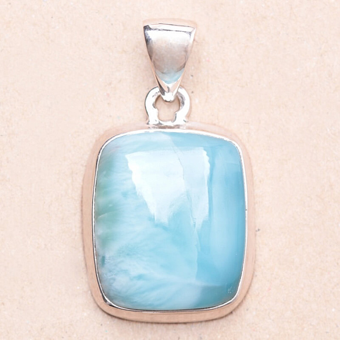 Larimar přívěsek stříbro Ag 925 LOT320 - 2 cm, 6,3 g