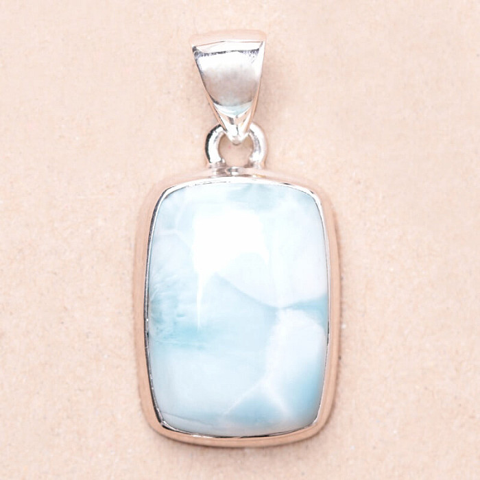 Larimar přívěsek stříbro Ag 925 LOT326 - 2,1 cm, 6,5 g