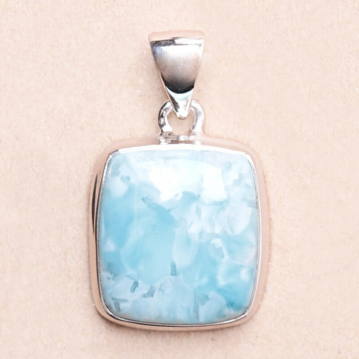 Larimar přívěsek stříbro Ag 925 LOT333 - 1,9 cm, 6,4 g