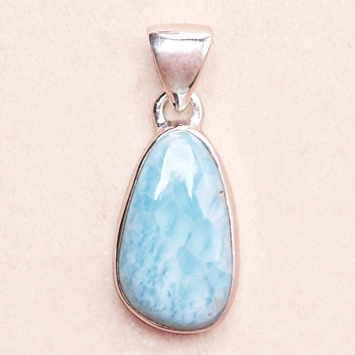 Larimar přívěsek stříbro Ag 925 LOT344 - 1,9 cm, 3,2 g