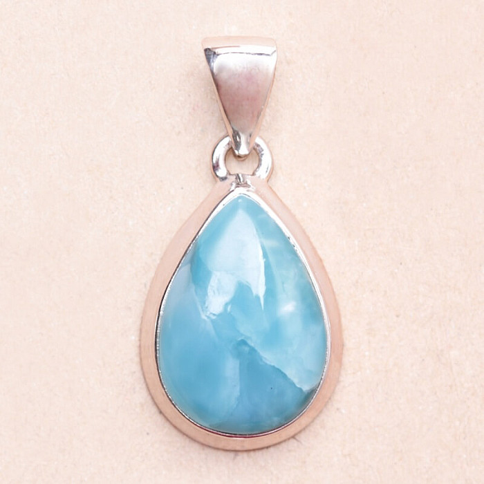 Larimar přívěsek stříbro Ag 925 LOT345 - 2 cm, 4,9 g