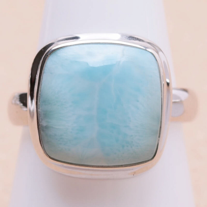 Larimar prsten stříbro Ag 925 LOT348 - 58 mm (US 8,5), 6,5 g