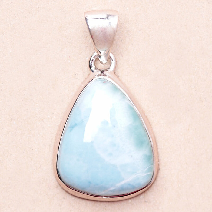 Larimar přívěsek stříbro Ag 925 LOT351 - 2,1 cm, 6,4 g