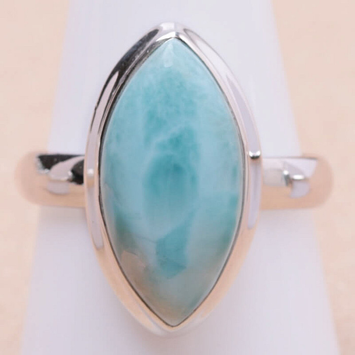 Larimar prsten stříbro Ag 925 LOT352 - 62 mm (US 10), 7 g