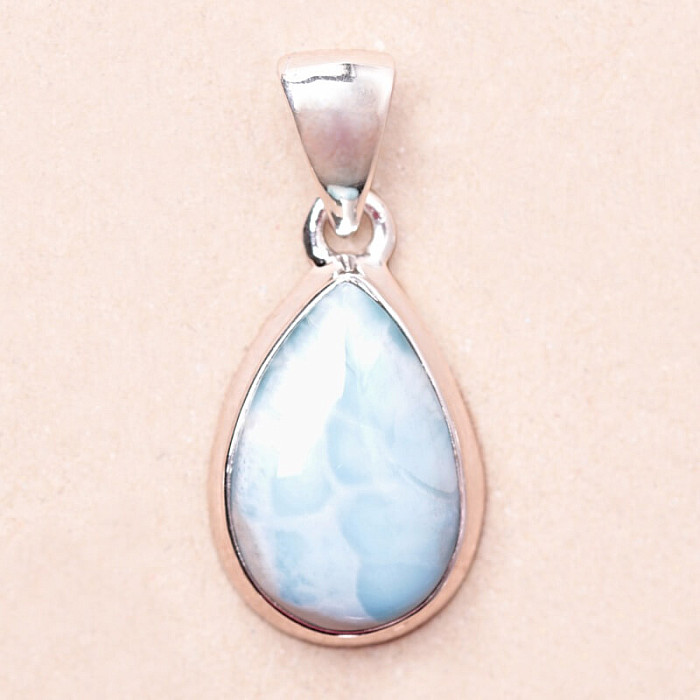 Larimar přívěsek stříbro Ag 925 LOT353 - 1,9 cm, 3,9 g