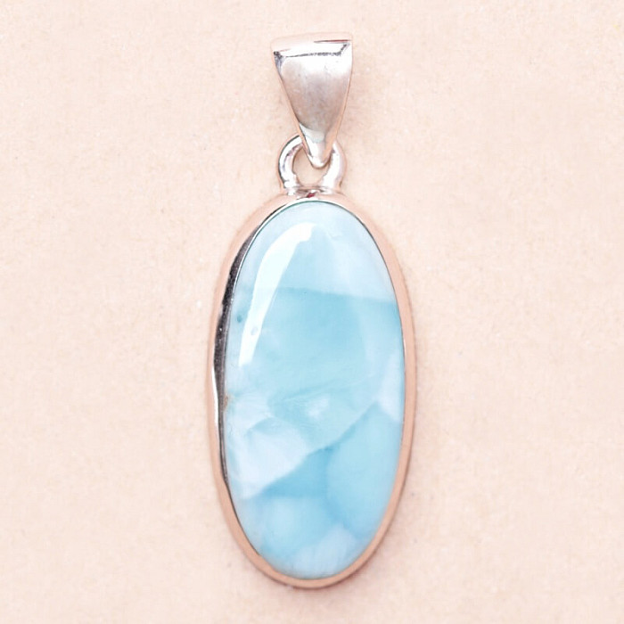 Larimar přívěsek stříbro Ag 925 LOT354 - 2,6 cm, 5,8 g