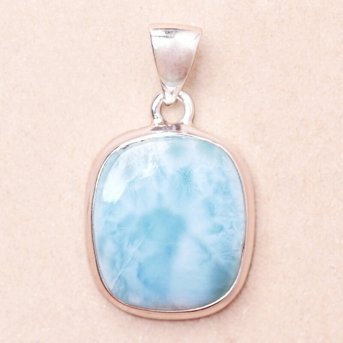 Larimar přívěsek stříbro Ag 925 LOT356 - 2,1 cm, 6,6 g