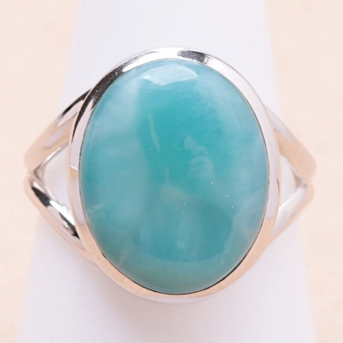 Larimar prsten stříbro Ag 925 LOT363 - 59 mm (US 9), 6,2 g