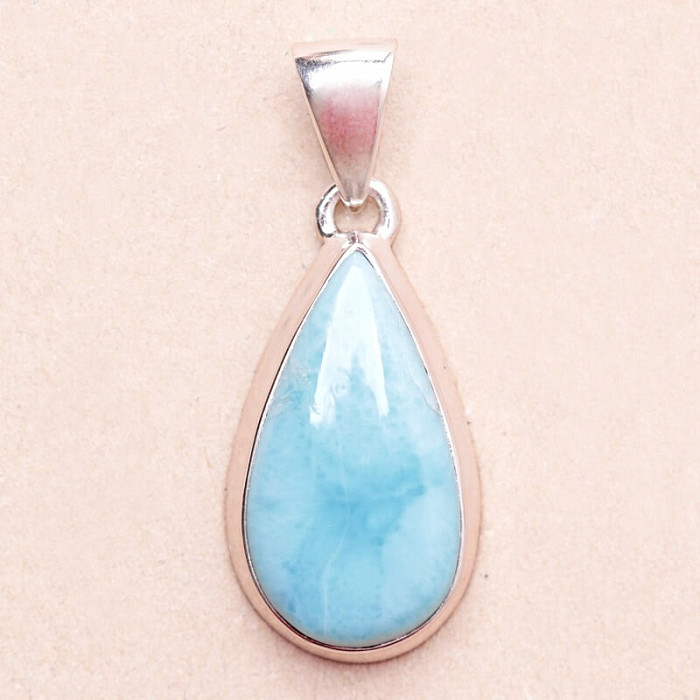 Larimar přívěsek stříbro Ag 925 LOT364 - 2,3 cm, 4,8 g