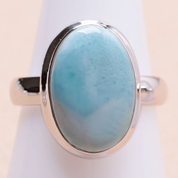 Larimar prsten stříbro Ag 925 LOT364 - 57 mm (US 8), 6,2 g