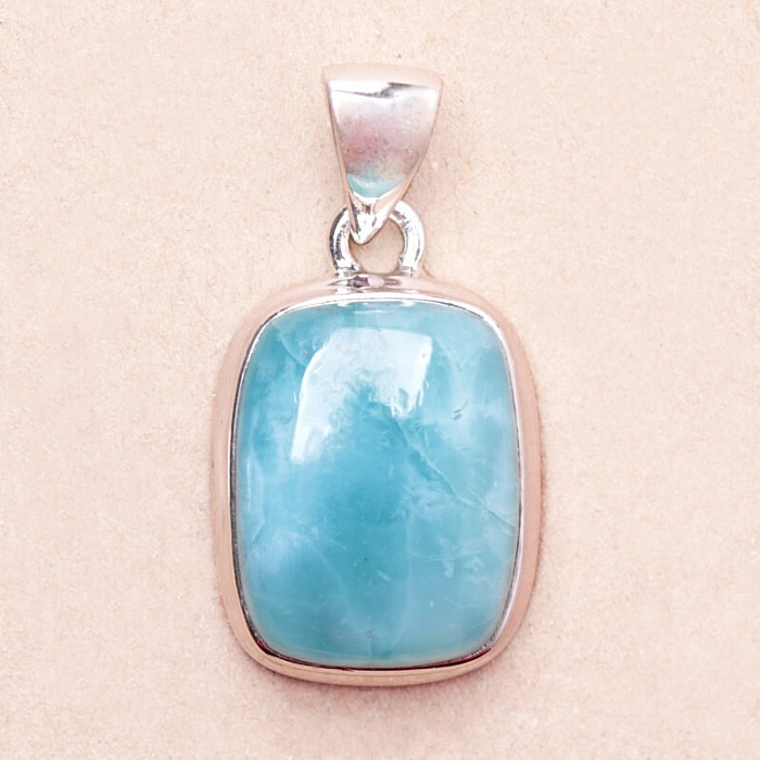 Larimar přívěsek stříbro Ag 925 LOT366 - 2 cm, 6,7 g