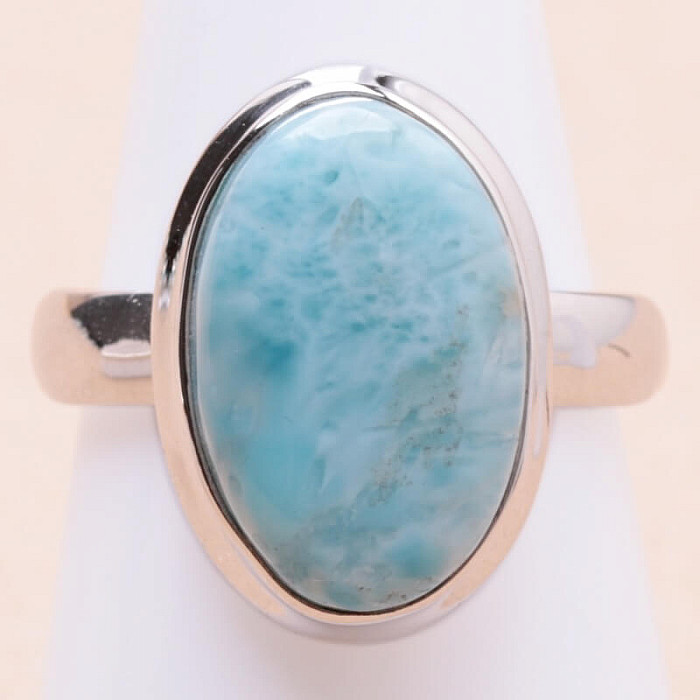 Larimar prsten stříbro Ag 925 LOT366 - 57 mm (US 8), 6,4 g