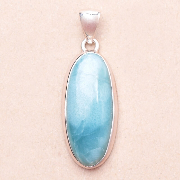 Larimar přívěsek stříbro Ag 925 LOT367 - 3 cm, 7,2 g