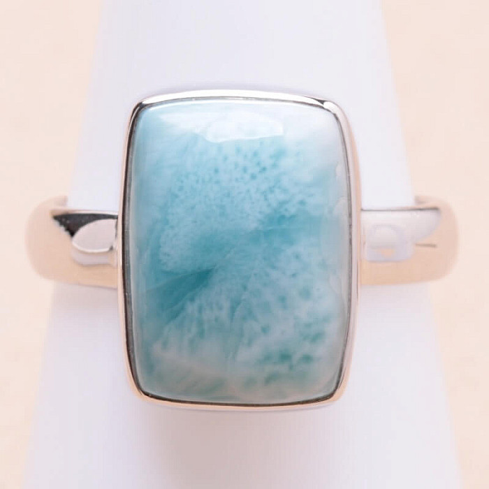 Larimar prsten stříbro Ag 925 LOT369 - 57 mm (US 8), 5,7 g