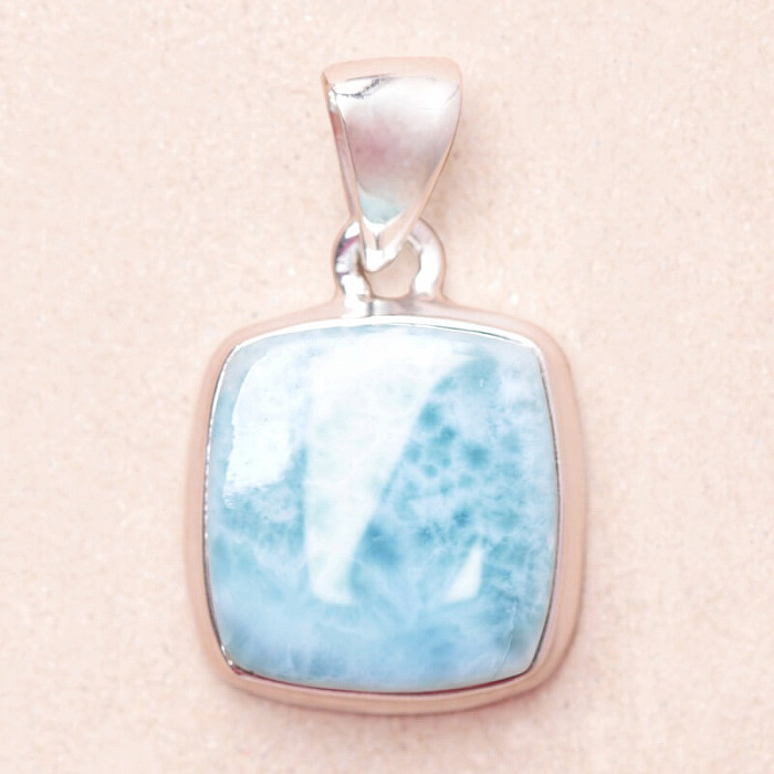 Larimar přívěsek stříbro Ag 925 LOT370 - 1,7 cm, 6,5 g