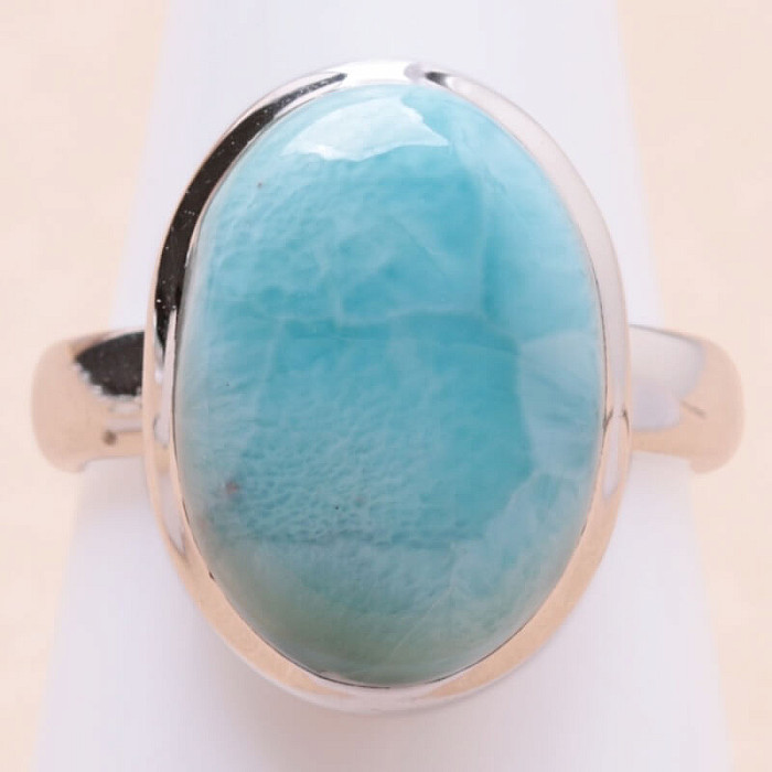 Larimar prsten stříbro Ag 925 LOT372 - 57 mm (US 8), 6,7 g