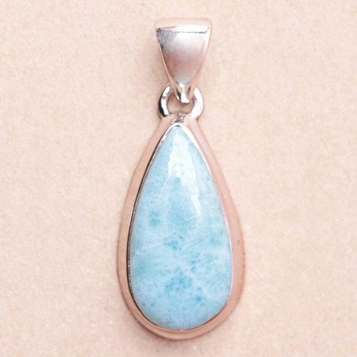 Larimar přívěsek stříbro Ag 925 LOT374 - 2,2 cm, 4,8 g