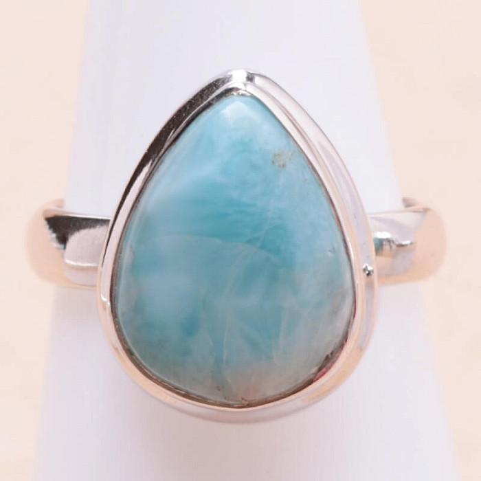 Larimar prsten stříbro Ag 925 LOT374 - 51 mm (US 5,5), 4,3 g