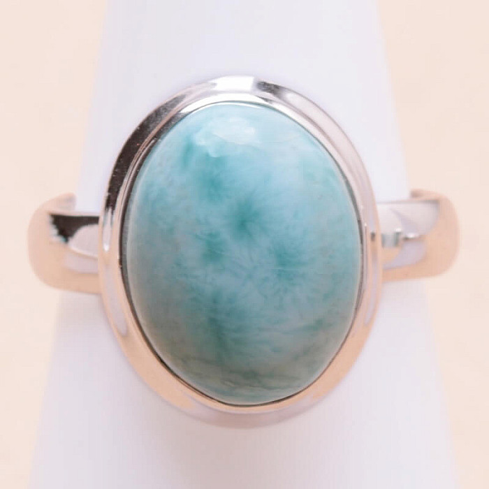 Larimar prsten stříbro Ag 925 LOT377 - 54 mm (US 7), 6 g