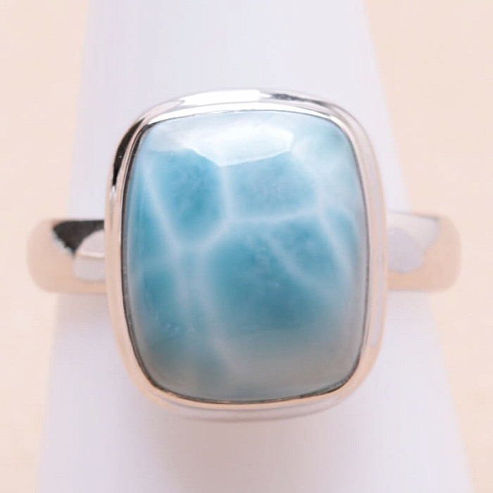 Larimar prsten stříbro Ag 925 LOT380 - 60 mm (US 9,5), 6,6 g