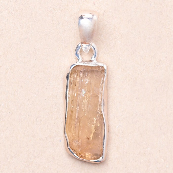 Topaz zlatý Imperial krystal přívěsek Ag 925 P386 - 2,2 cm, 3,6 g