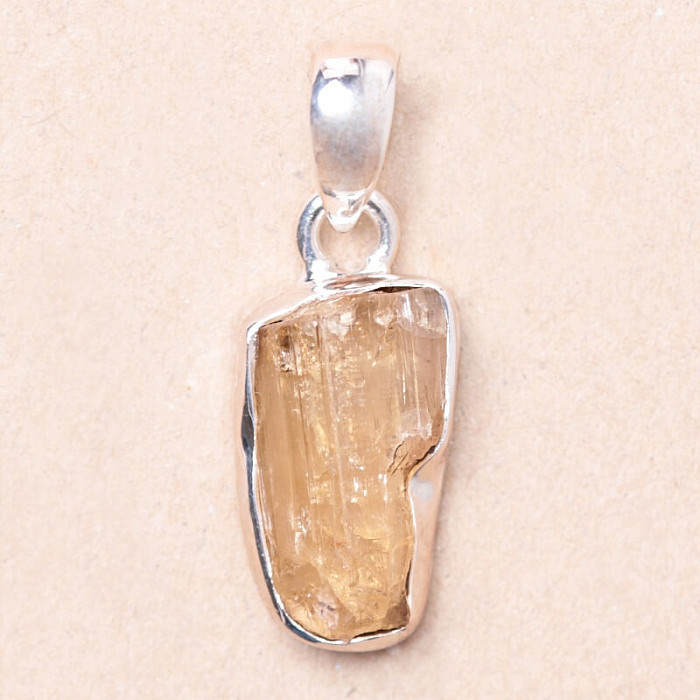 Topaz zlatý Imperial krystal přívěsek Ag 925 P416 - 1,8 cm, 3,4 g