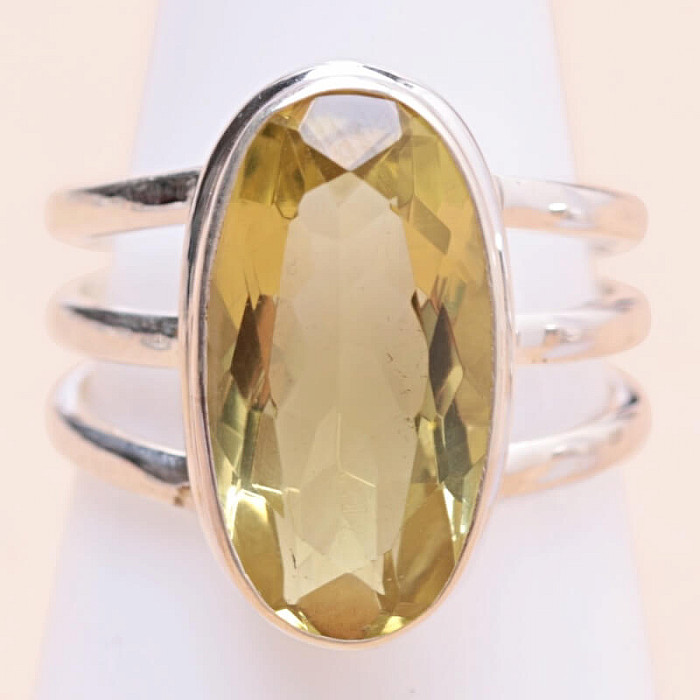 Topaz žlutý Lemon prsten stříbro Ag 925 57036 - 55 mm (US 7,5), 6,2 g