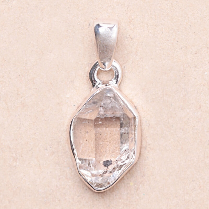 Herkimer diamant přívěsek stříbro Ag 925 LOT68 - 1,3 cm, 1,9 g