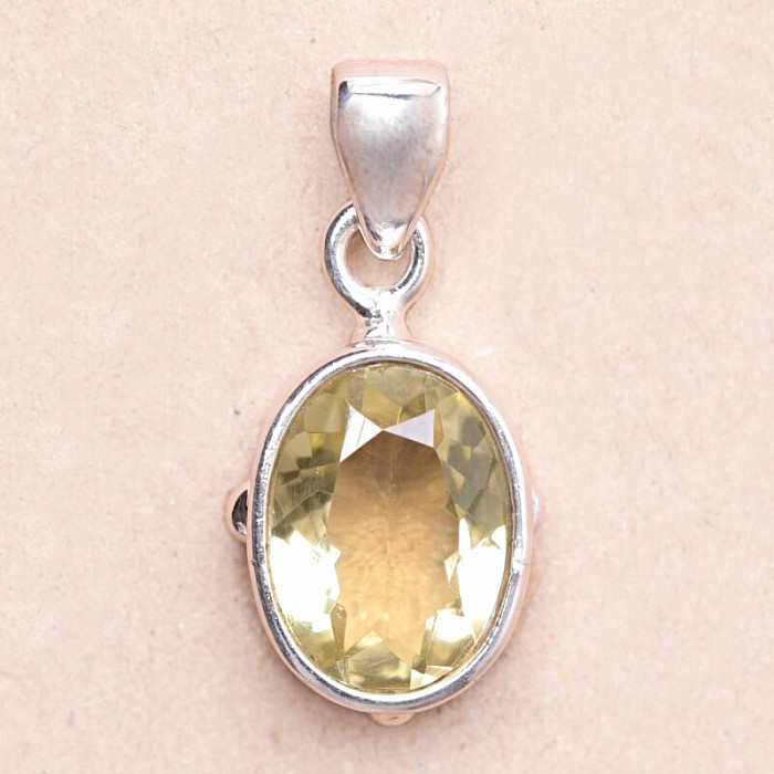 Topaz žlutý Lemon přívěsek stříbro Ag 925 71652 - 1,5 cm, 3,3 g