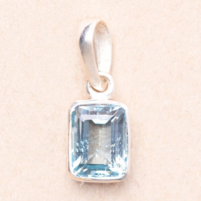 Topaz modrý přívěsek stříbro Ag 925 74563 - 0,8 cm, 1 g