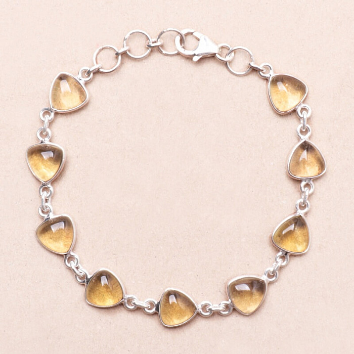 Lemon topaz náramek stříbro Ag 925 74940 - 16,5 - 18 cm, 6,4 g