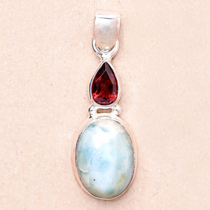 Larimar přívěsek stříbro Ag 925 82225 - 2,5 cm, 4 g