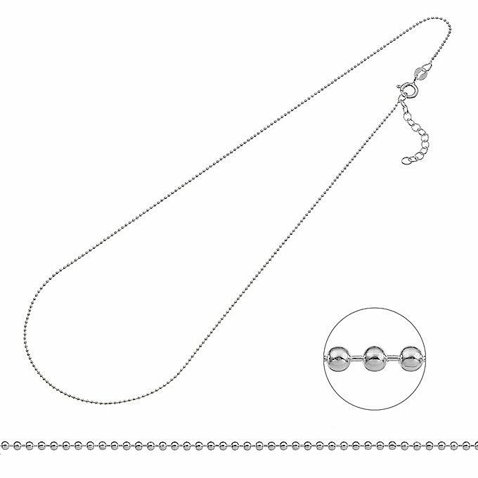 Stříbrný řetízek korálkový fazetovaný Ag 925 nastavitelná délka 40 - 43 cm - 40 - 43 cm, 1,6 g