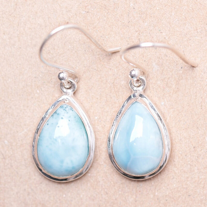 Larimar náušnice stříbro Ag 925 Y9731 - 1,4 cm, 4,3 g