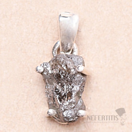 Diamond natural raw pendant silver Ag 925 LOT10