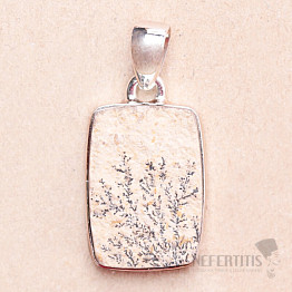 Psilomelan dendritic pendant silver Ag 925 P1016