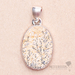 Psilomelan dendritic pendant silver Ag 925 P1022