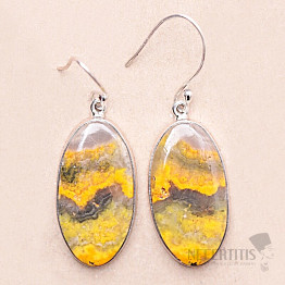 Jasper bumblebee earrings silver Ag 925 E1065