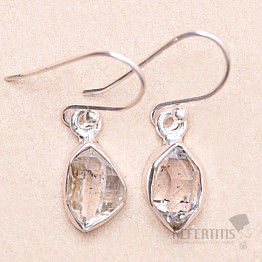 Herkimer diamond earrings silver Ag 925 E1109