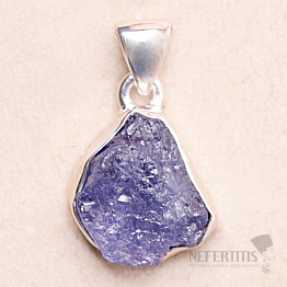 Tanzanite raw pendant silver Ag 925 LOT112