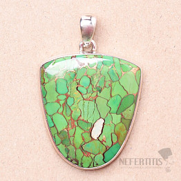 Turquoise green pendant silver Ag 925 P1148