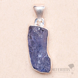 Tanzanite raw pendant silver Ag 925 LOT117