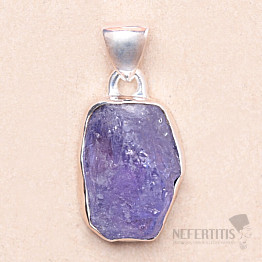 Tanzanite raw pendant silver Ag 925 LOT120