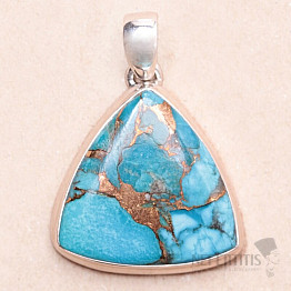 Turquoise blue pendant silver Ag 925 P1225