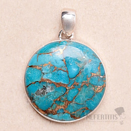 Turquoise blue pendant silver Ag 925 P1236