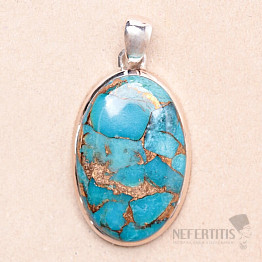 Turquoise blue pendant silver Ag 925 P1243