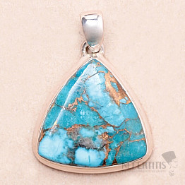 Turquoise blue pendant silver Ag 925 P1252