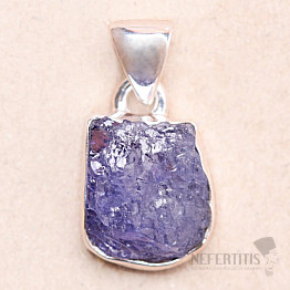 Tanzanite raw pendant silver Ag 925 LOT129