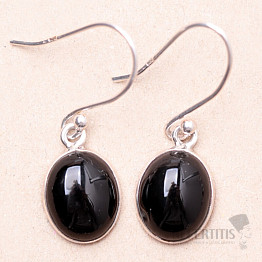 Onyx earrings silver Ag 925 E1291